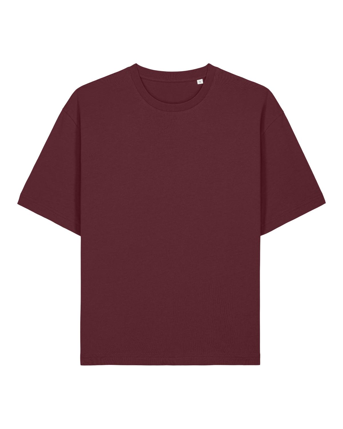 Maroon t-shirt on a white background