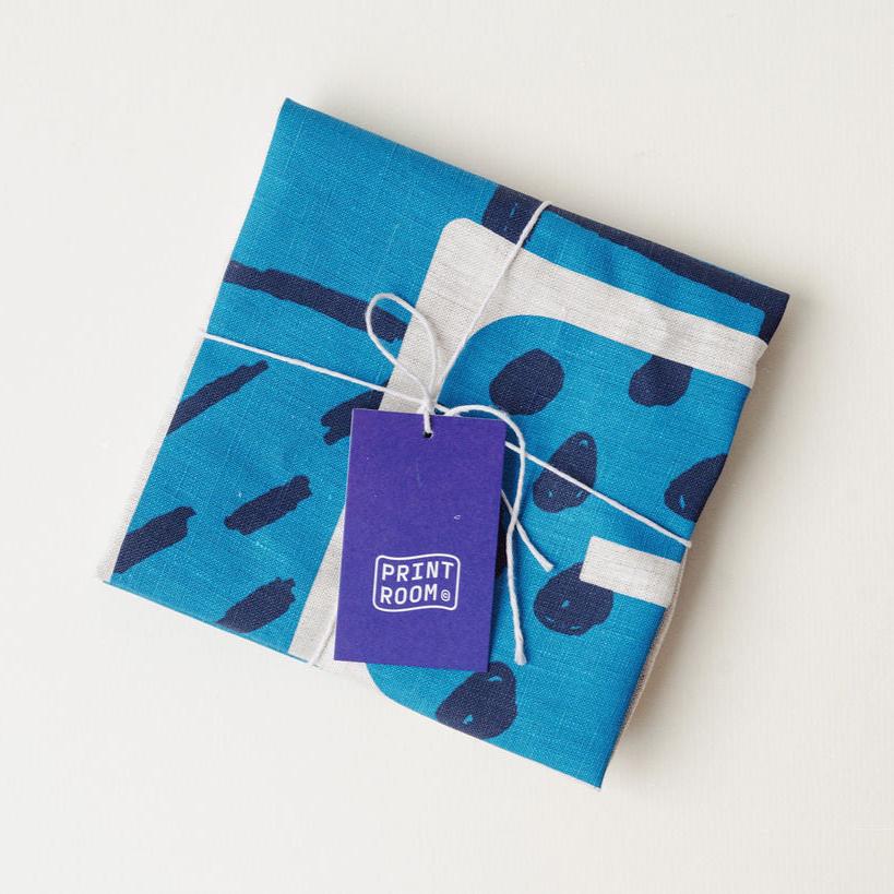 PR 100% Linen Tea Towel | White - Custom Clothing | T Shirt Printing | Embroidery | Screen Printing | Print Room NZ