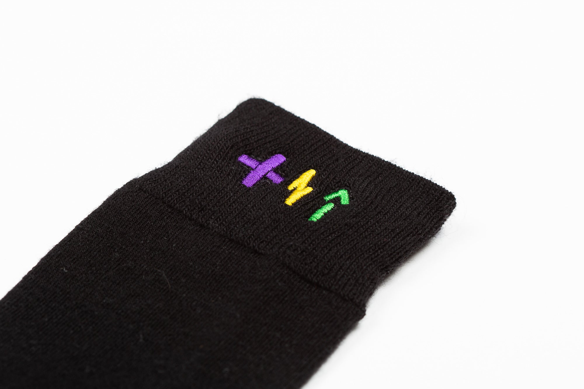 Custom sewn and embroidered socks