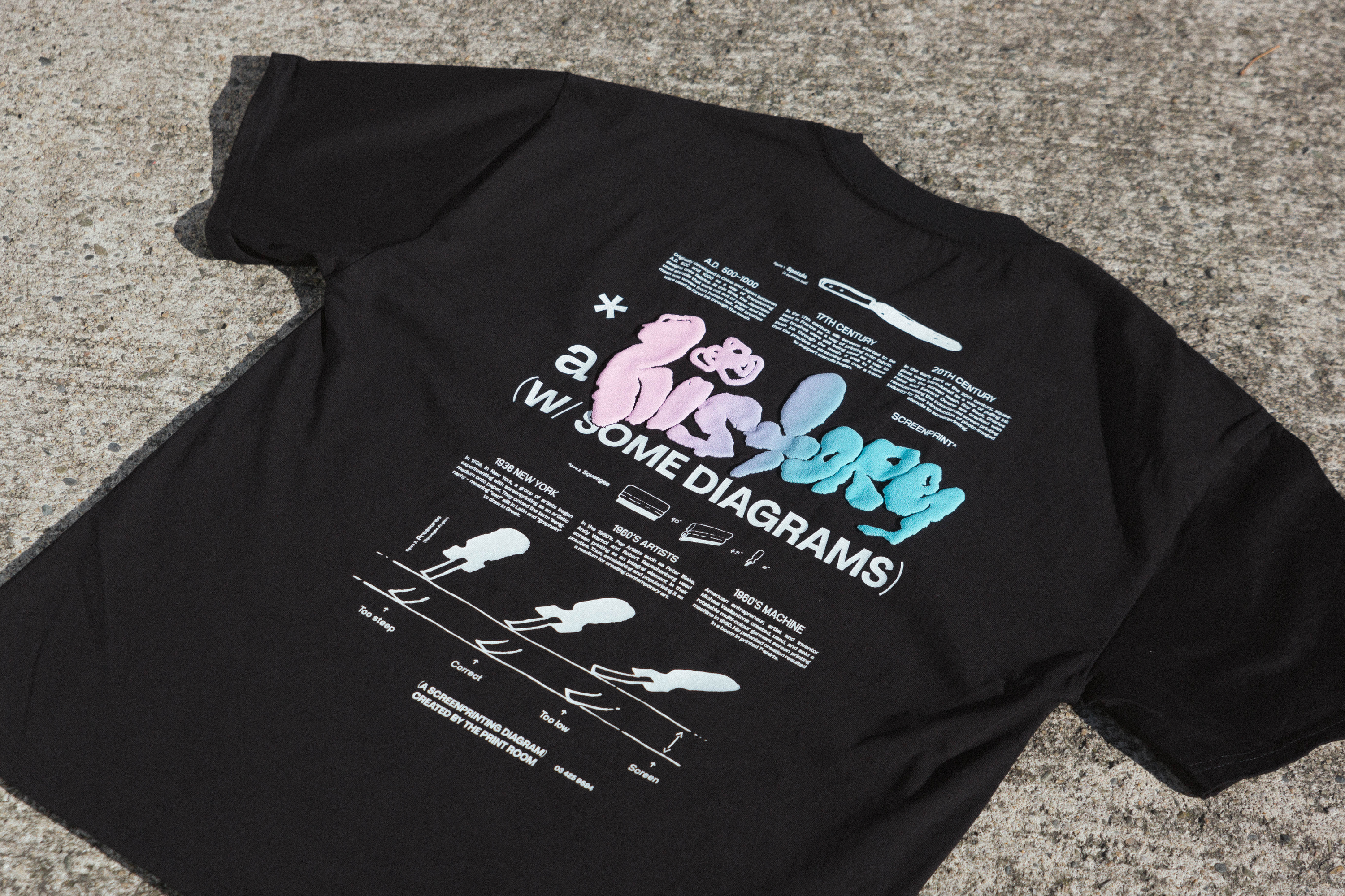 History tee: The art of split fountain printing