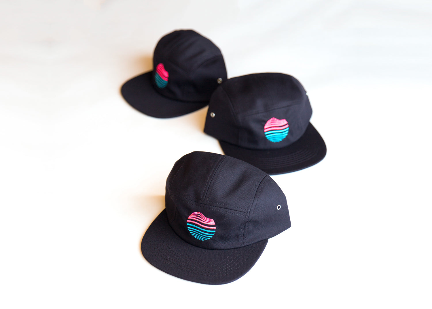 Custom cap embroidery AS Colour Finn Five Panel