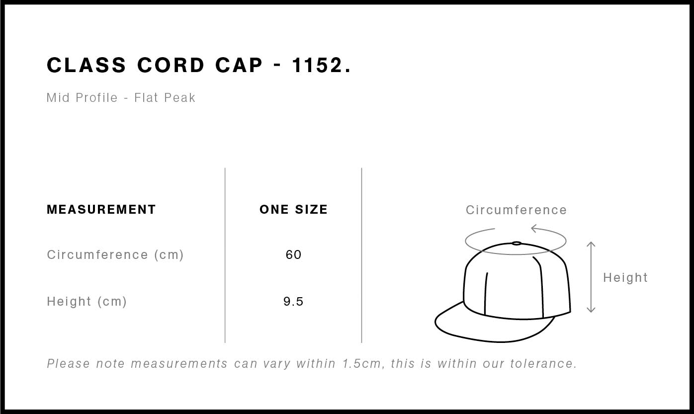 AS Colour | Class Cord Cap - 1152 - Custom Clothing | T Shirt Printing | Embroidery | Screen Printing | Print Room NZ