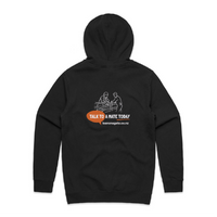 Talk to a Mate | Women's Hoodie - Custom Clothing | T Shirt Printing | Embroidery | Screen Printing | Print Room NZ