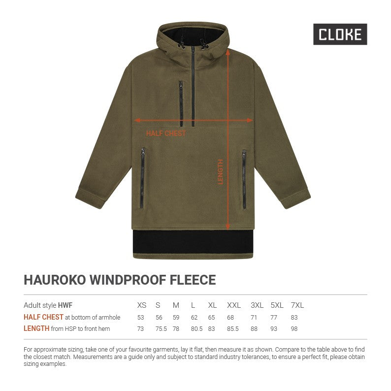 Cloke Hauroko Windproof Fleece | Unisex - Leavers Gear NZ 2024 - Custom Clothing | T Shirt Printing | Embroidery | Screen Printing | Print Room NZ