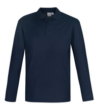 Biz Collection Mens Crew Long Sleeve Polo