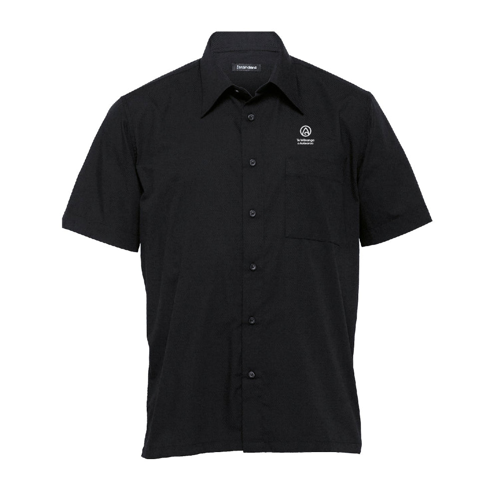 Hāte Papai Tāne – Ringa Poto - Mens Short Sleeve Shirt - Custom Clothing | T Shirt Printing | Embroidery | Screen Printing | Print Room NZ