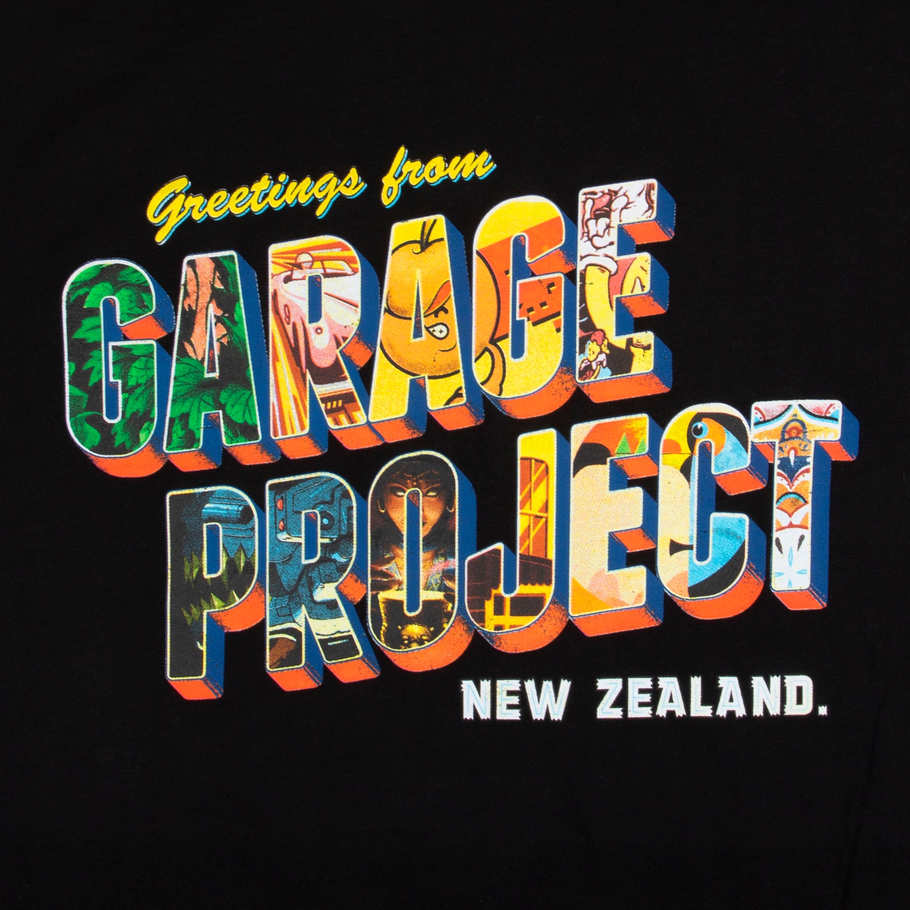 T shirt printing wellington Garage Project
