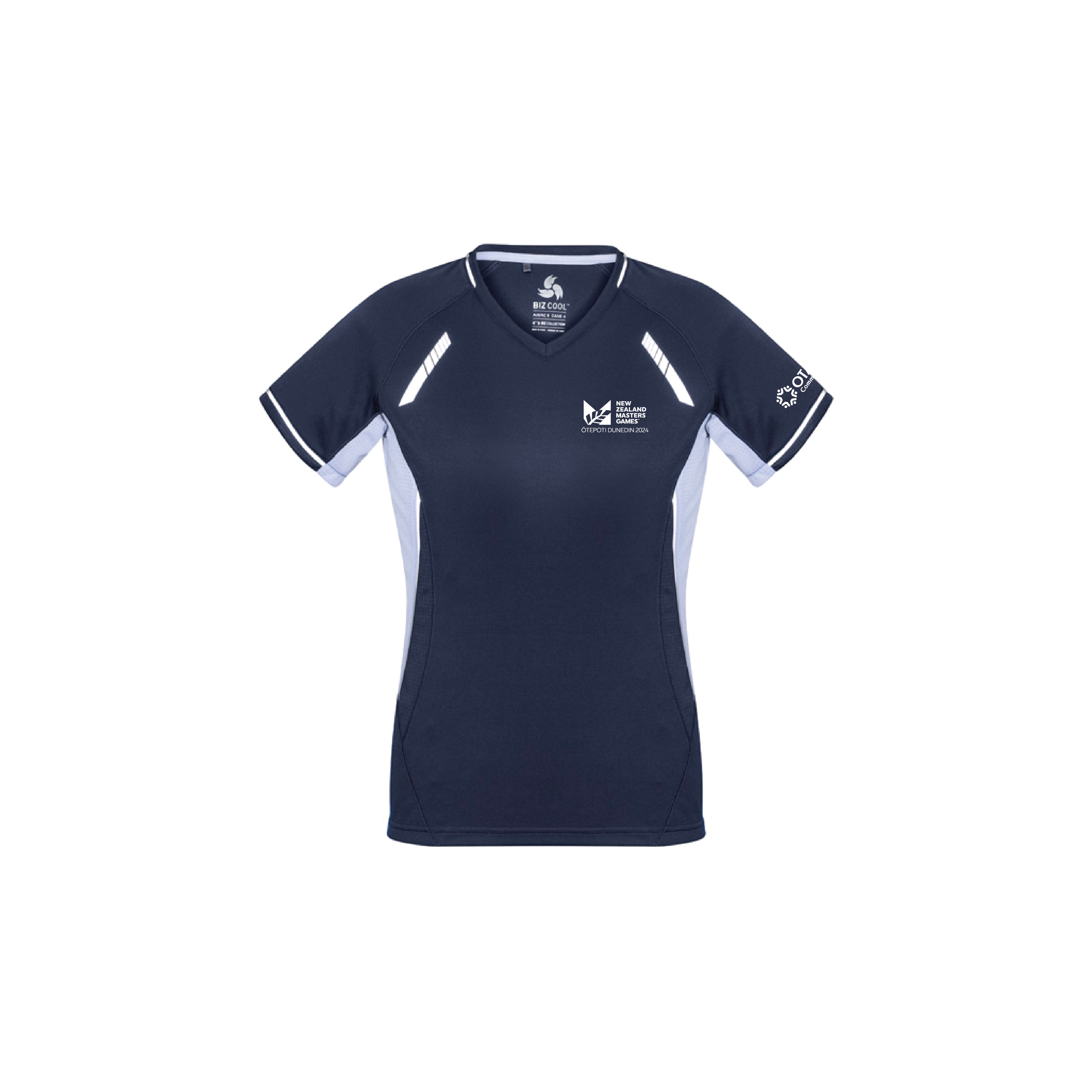 Masters Games 2024 - Womens Sports Tee - Custom Clothing | T Shirt Printing | Embroidery | Screen Printing | Print Room NZ