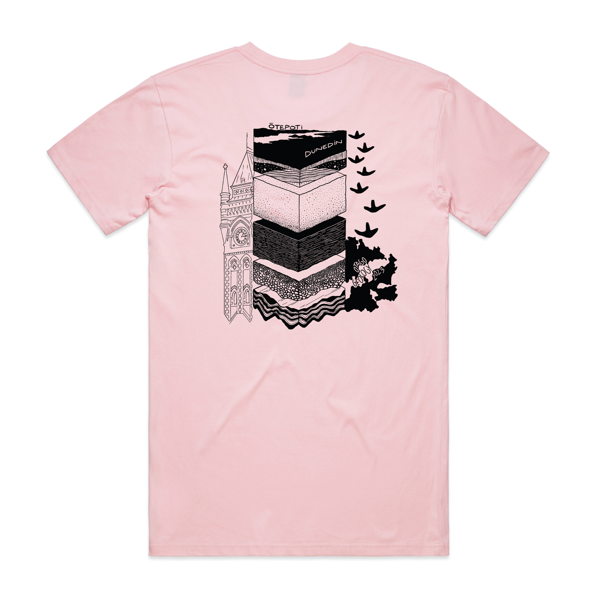 Otago Uni Geological Society 2023 - Staple Tee - Custom Clothing | T Shirt Printing | Embroidery | Screen Printing | Print Room NZ
