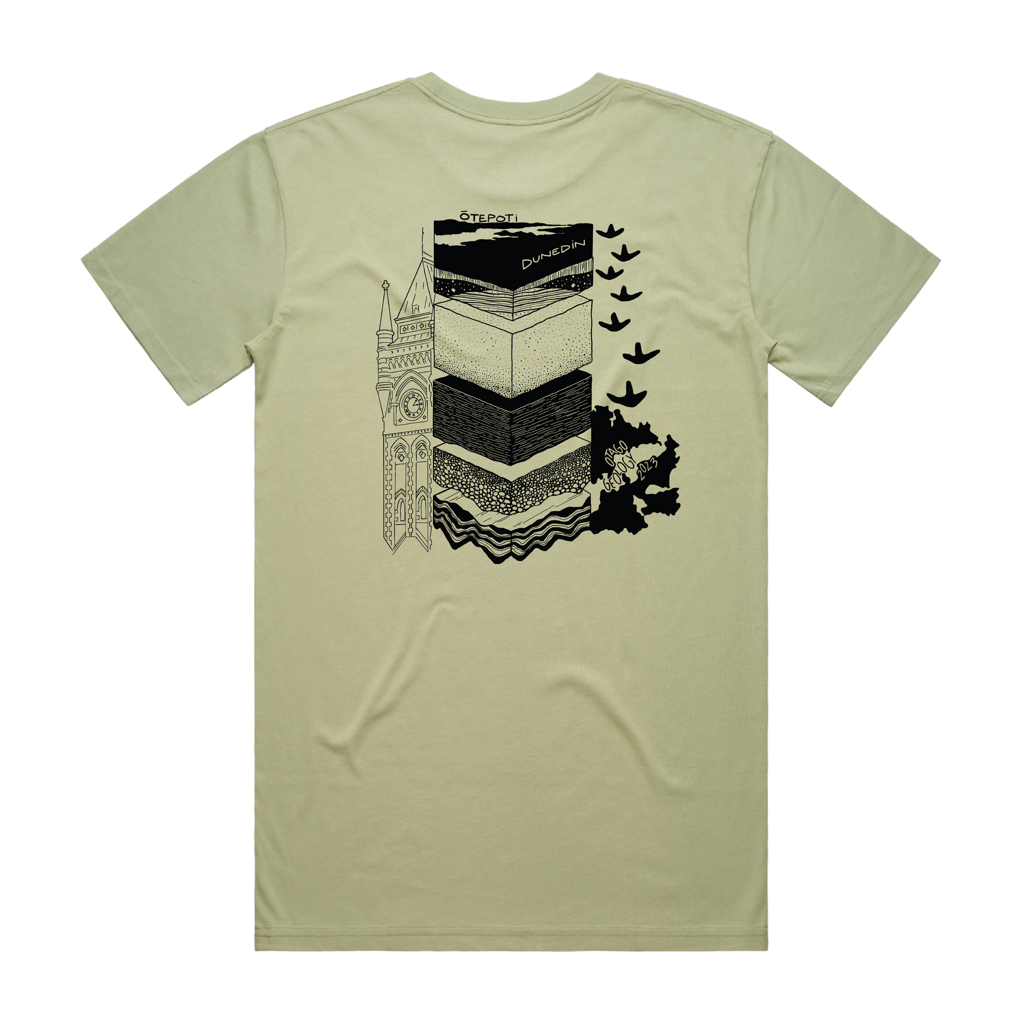 Otago Uni Geological Society 2023 - Staple Tee - Custom Clothing | T Shirt Printing | Embroidery | Screen Printing | Print Room NZ