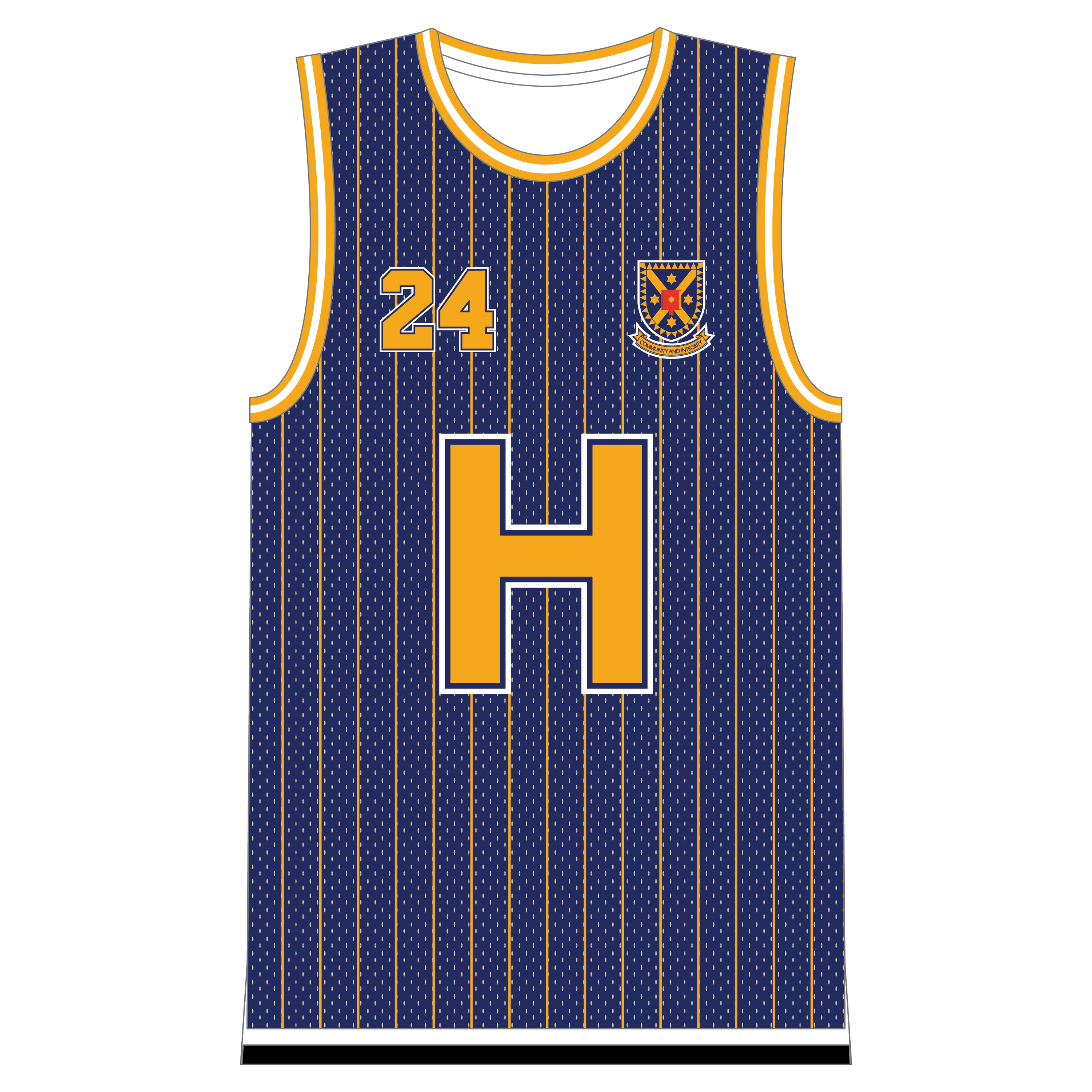 Hayward College 2024 - Basketball Singlet - Custom Clothing | T Shirt Printing | Embroidery | Screen Printing | Print Room NZ