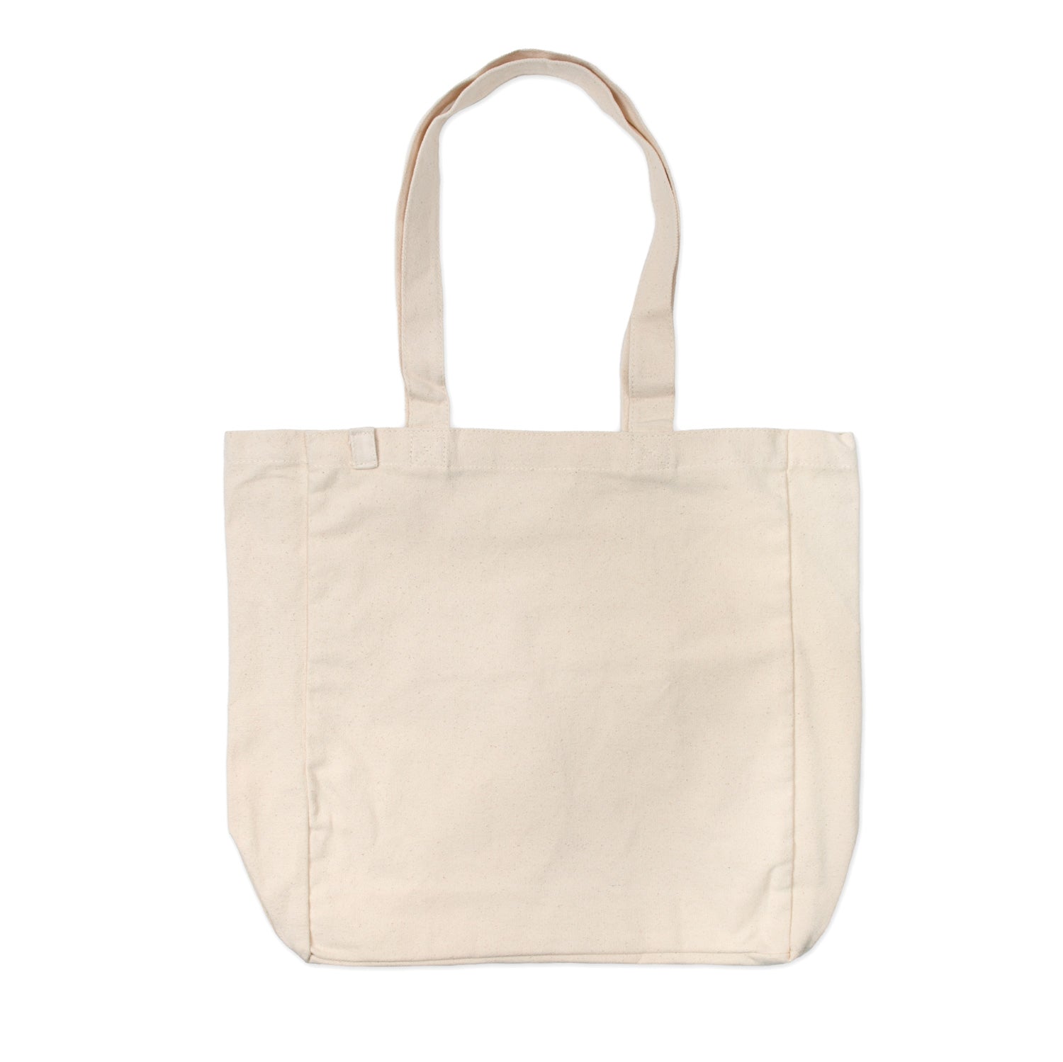 Beige tote bag on a white background