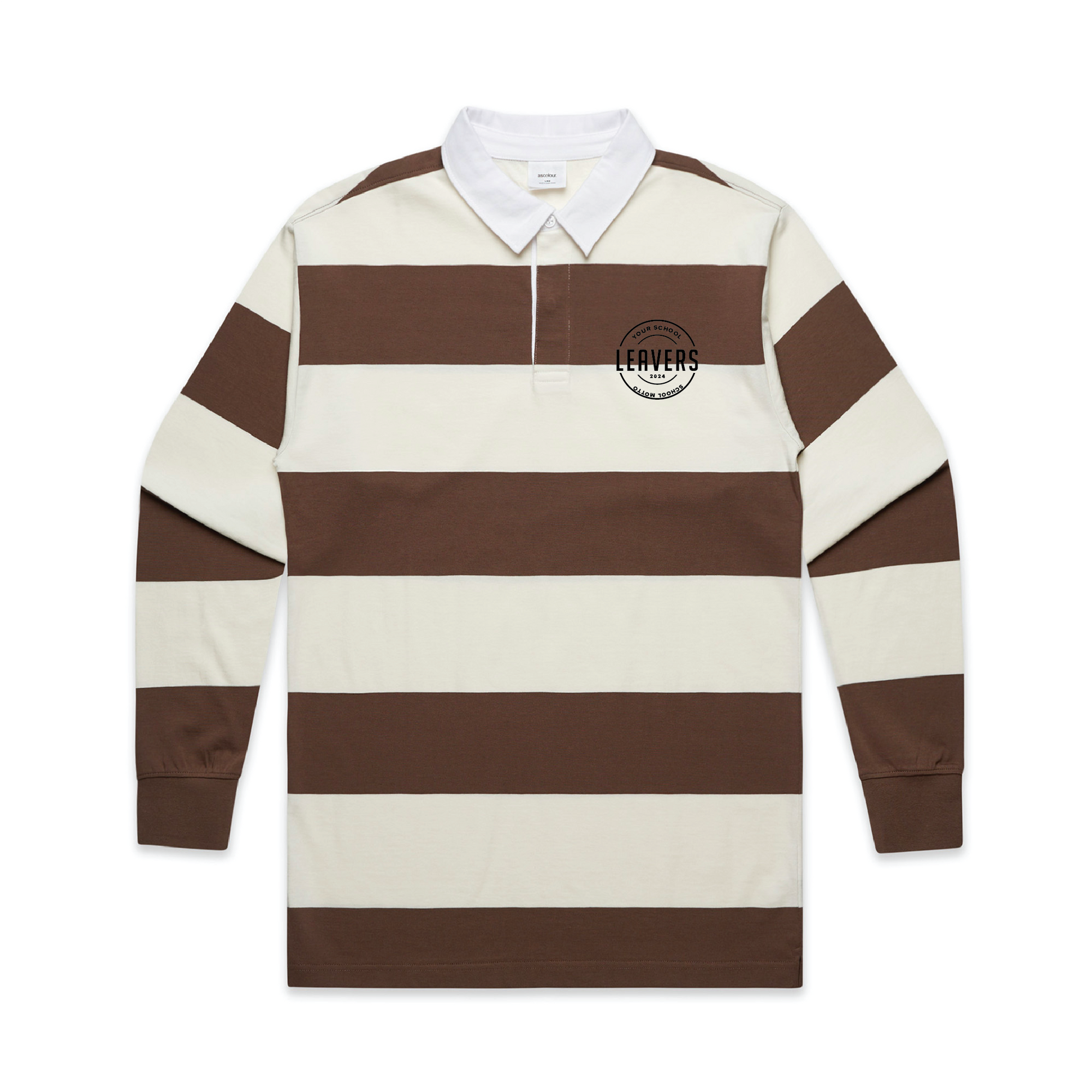 AS Colour Striped Rugby Jersey | Unisex - Leavers Gear NZ 2023 - Custom Clothing | T Shirt Printing | Embroidery | Screen Printing | Print Room NZ