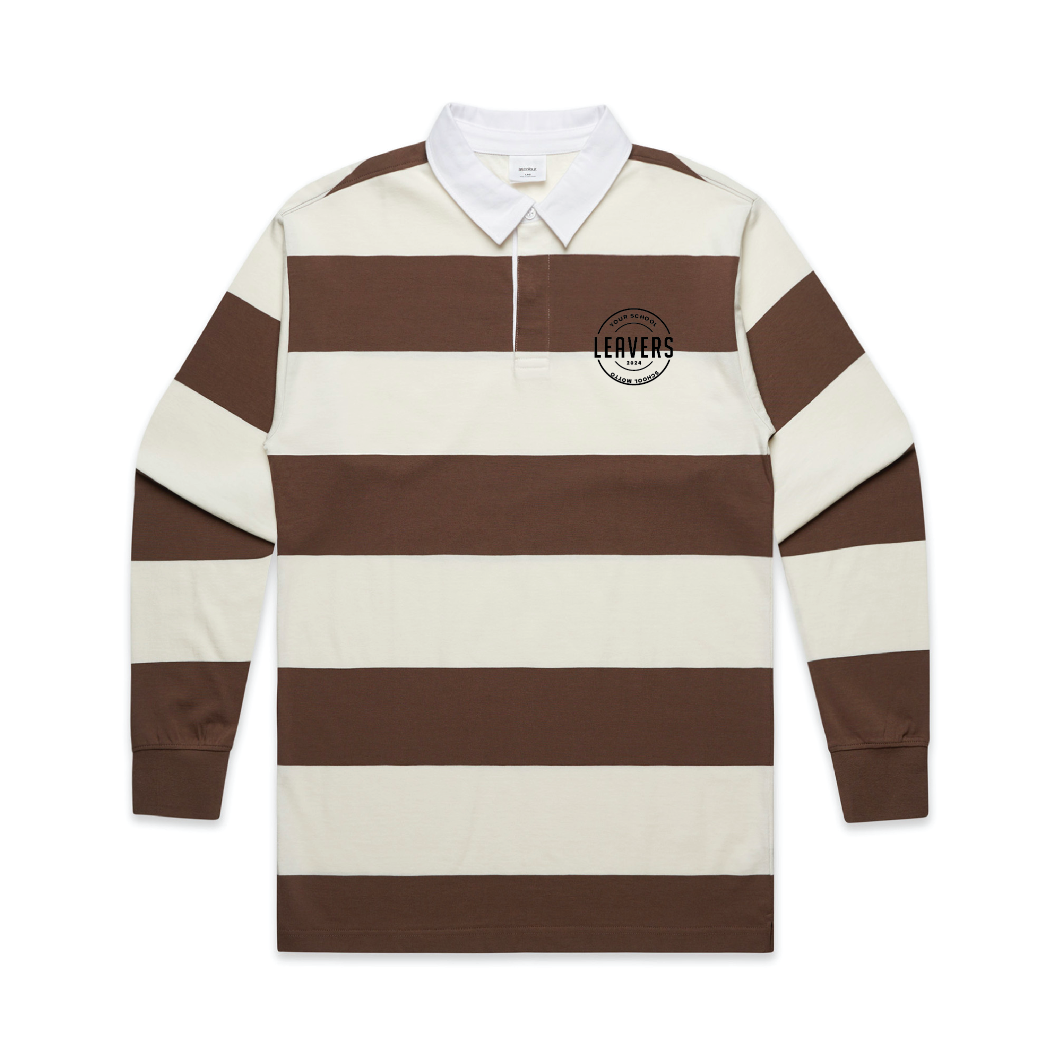 AS Colour Striped Rugby Jersey | Unisex - Leavers Gear NZ 2023