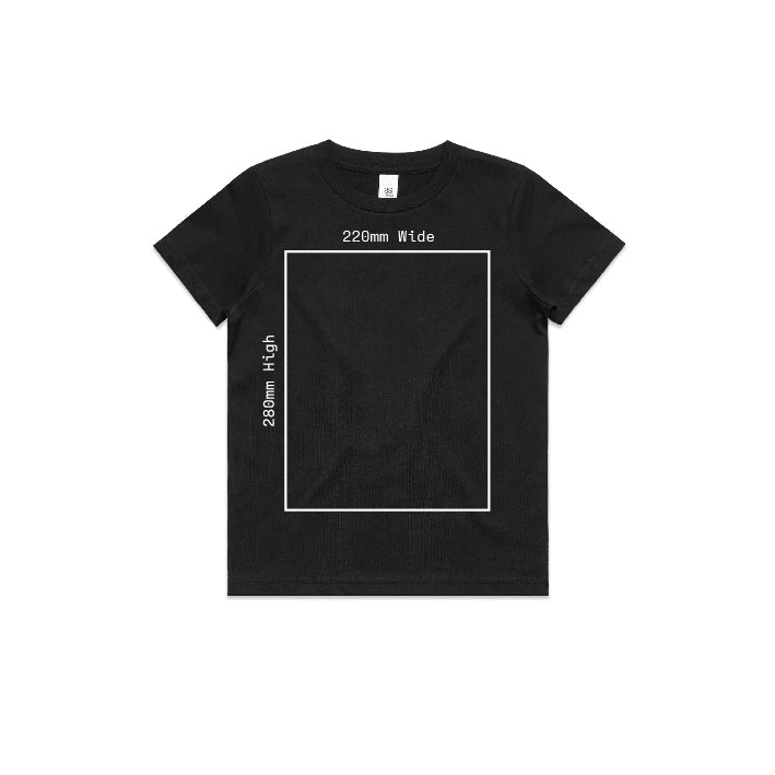 AS Colour kids t shirt print area