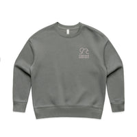 Grey AS Colour Wo's relax crew with pink print