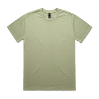 Olive coloured tee on a white background