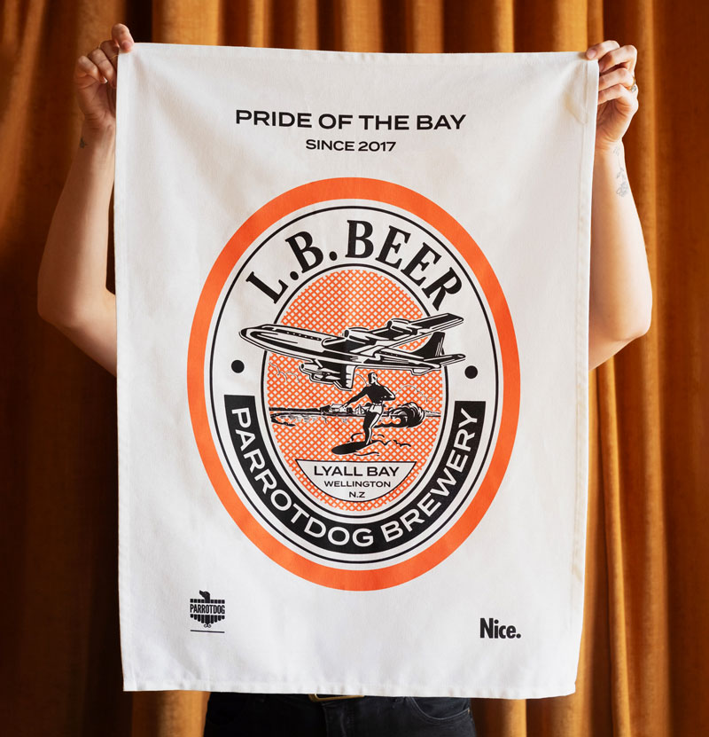 screen printed tea-towel