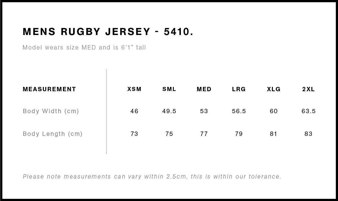AS Colour | Men's Rugby Jersey - Custom Clothing | T Shirt Printing | Embroidery | Screen Printing | Print Room NZ