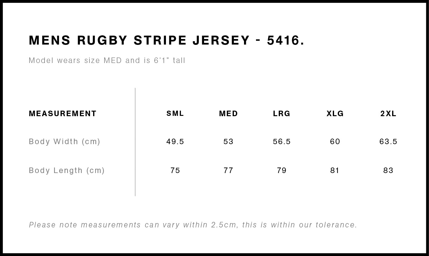 AS Colour | Men's Rugby Stripe Jersey - Custom Clothing | T Shirt Printing | Embroidery | Screen Printing | Print Room NZ