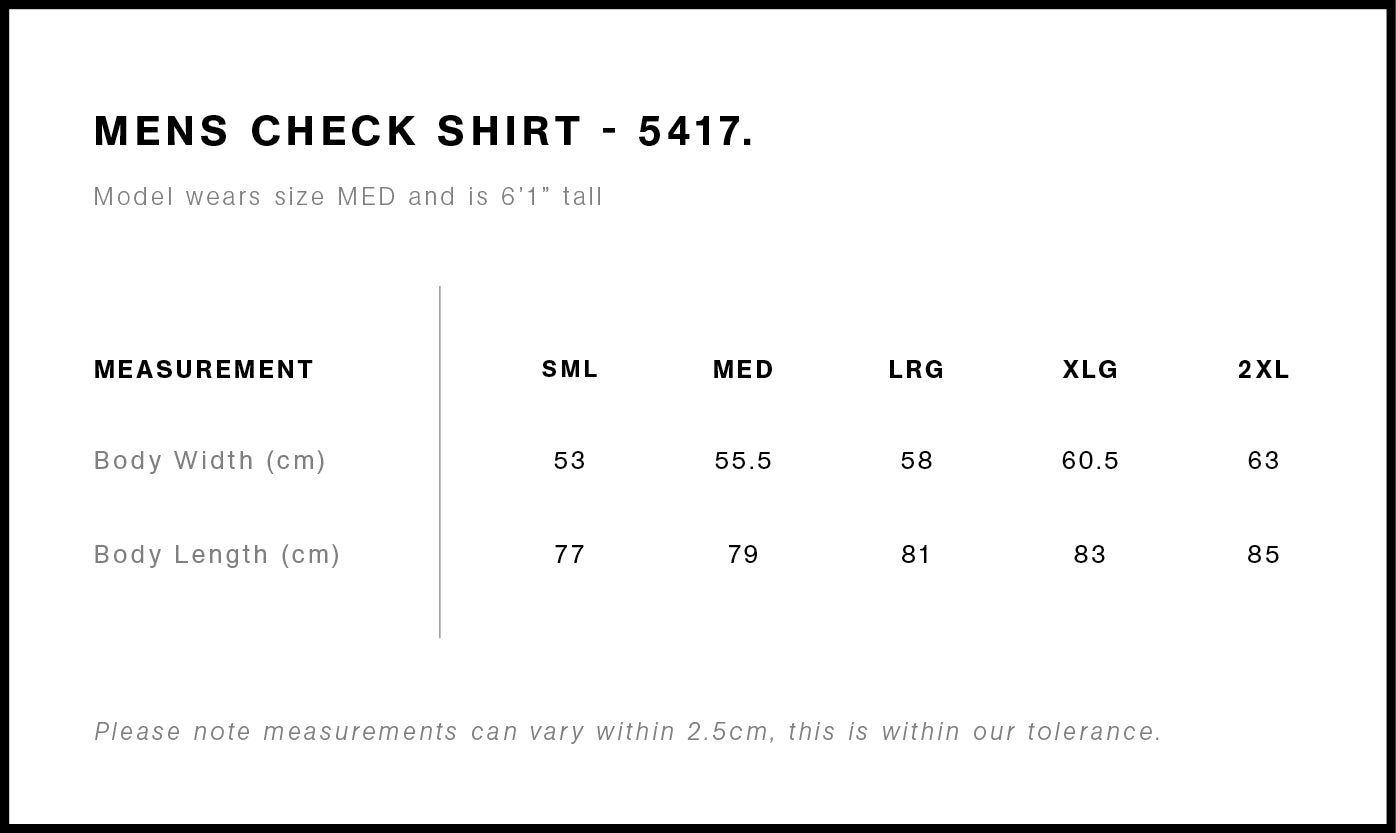AS Colour | Men's Check Shirt - Custom Clothing | T Shirt Printing | Embroidery | Screen Printing | Print Room NZ