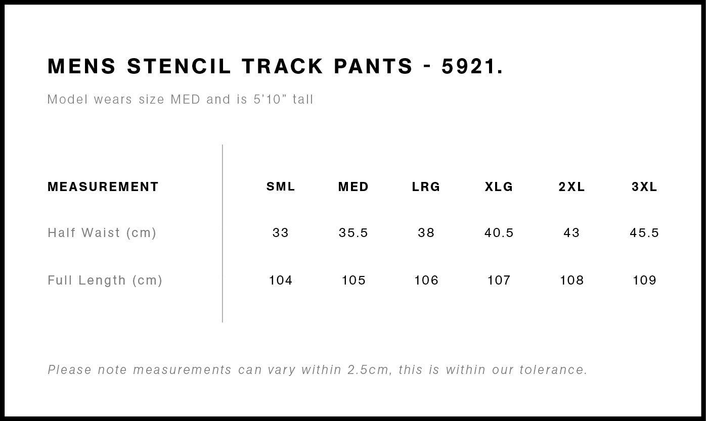 AS Colour | Men's Stencil Track Pants - Custom Clothing | T Shirt Printing | Embroidery | Screen Printing | Print Room NZ