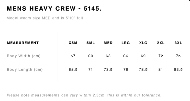 Joan Stevens 2022 Crew  - AS Colour Heavy Crew - Custom Clothing | T Shirt Printing | Embroidery | Screen Printing | Print Room NZ