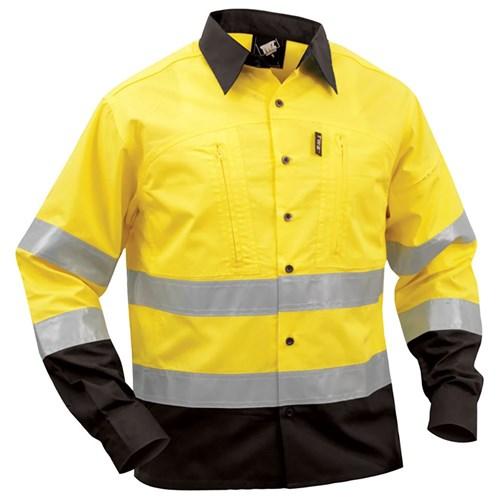 Apparel - Shirt Day/Night Lightweight 150gsm Ripstop Cotton Yellow/Black (SNBCORSLW)