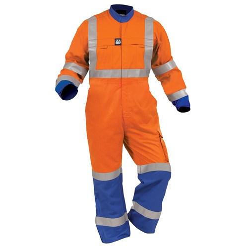 Overalls - Overall Arcguard 12Cal TTMC-W17 240gsm Inheratex Zip Royal Blue/Orange (FEPVCMW)