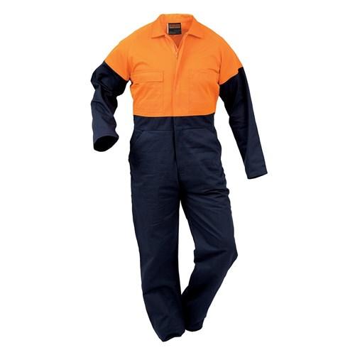 Overalls - Overall Day Only 310gsm Cotton Zip Orange/Navy (I-DOPCO)