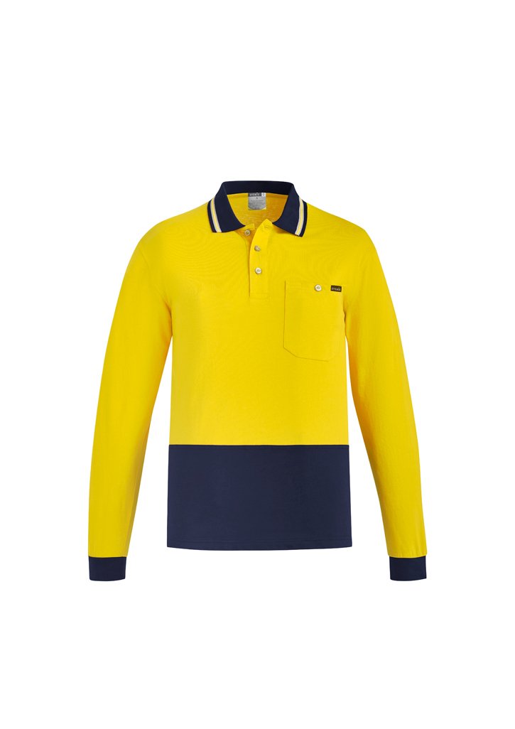 Polo - Syzmik ZH430 Mens Hi Vis Cotton L/S Polo