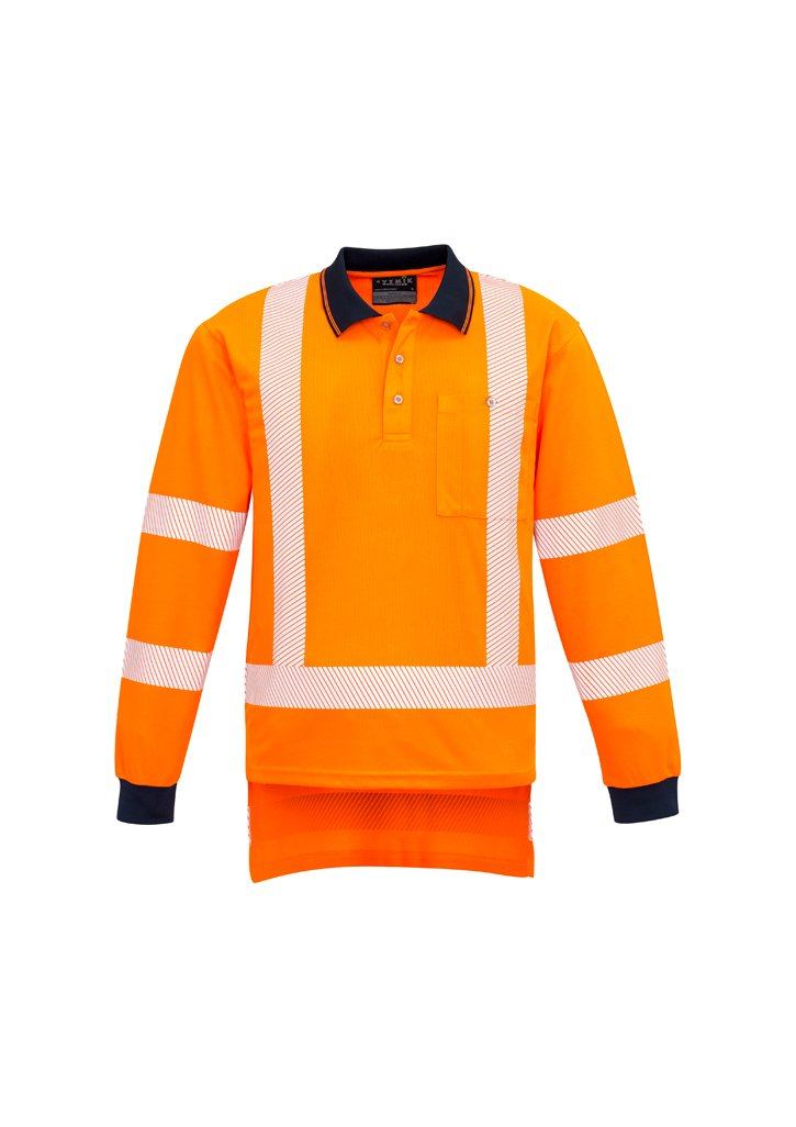 Polo - Syzmik ZH540 Mens TTMC-W Segmented L/S Polo