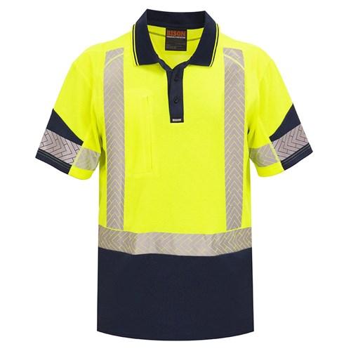 Polos - Polo Day/Night Quick-Dry Cotton Backed Yellow/Navy