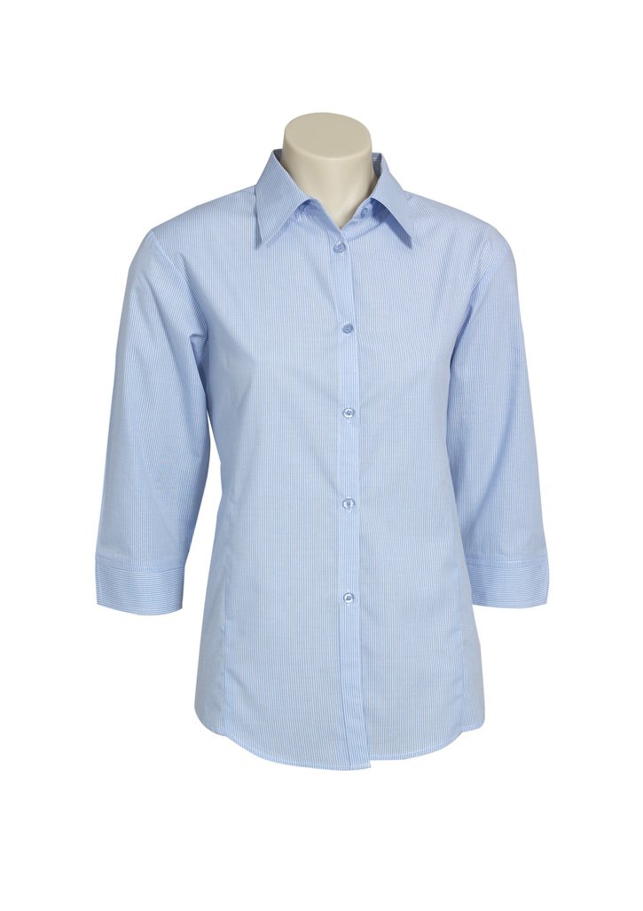 Shirt - BizCollection LB8200 Ladies Micro Check 3/4 Sleeve Shirt