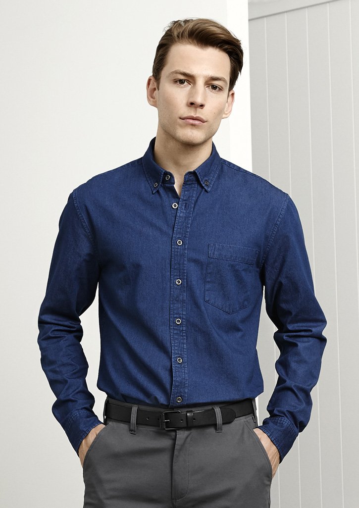 Shirt - BizCollection S017ML Indie Mens Long Sleeve Shirt