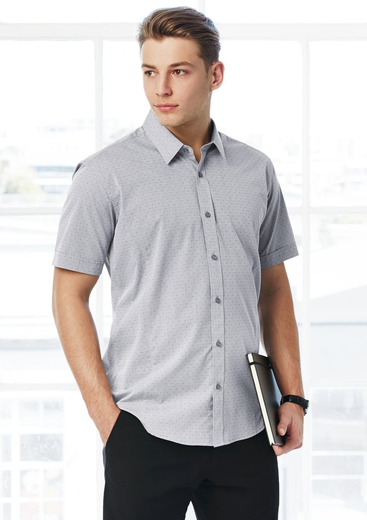 Shirt - BizCollection S622MS Mens Trend Short Sleeve Shirt