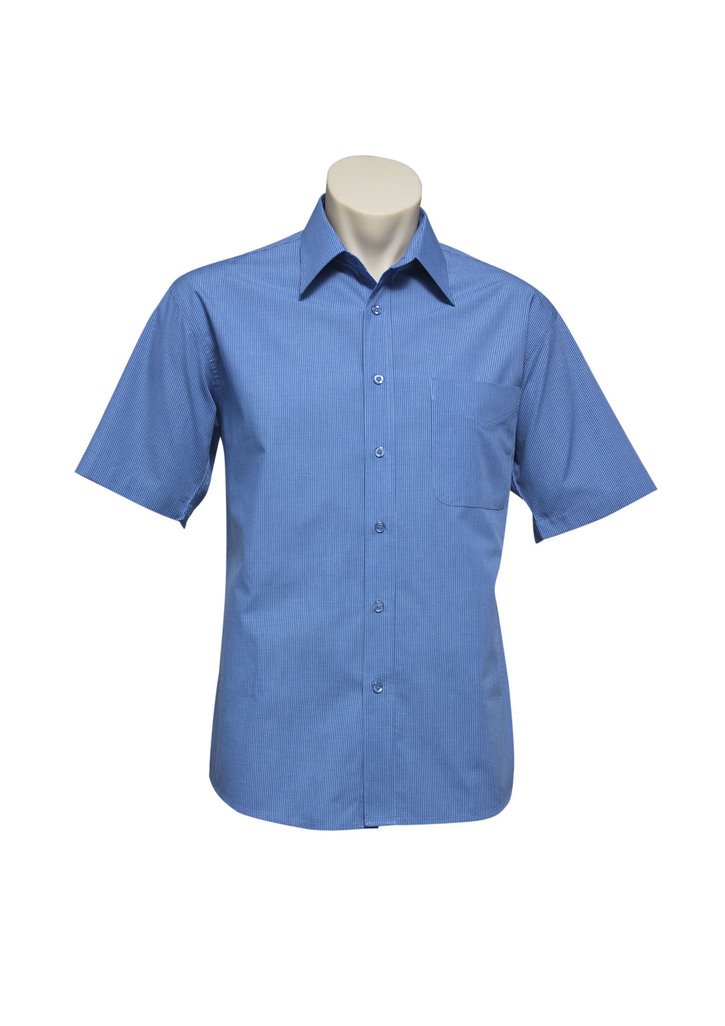 Shirt - BizCollection SH817 Mens Micro Check Short Sleeve Shirt