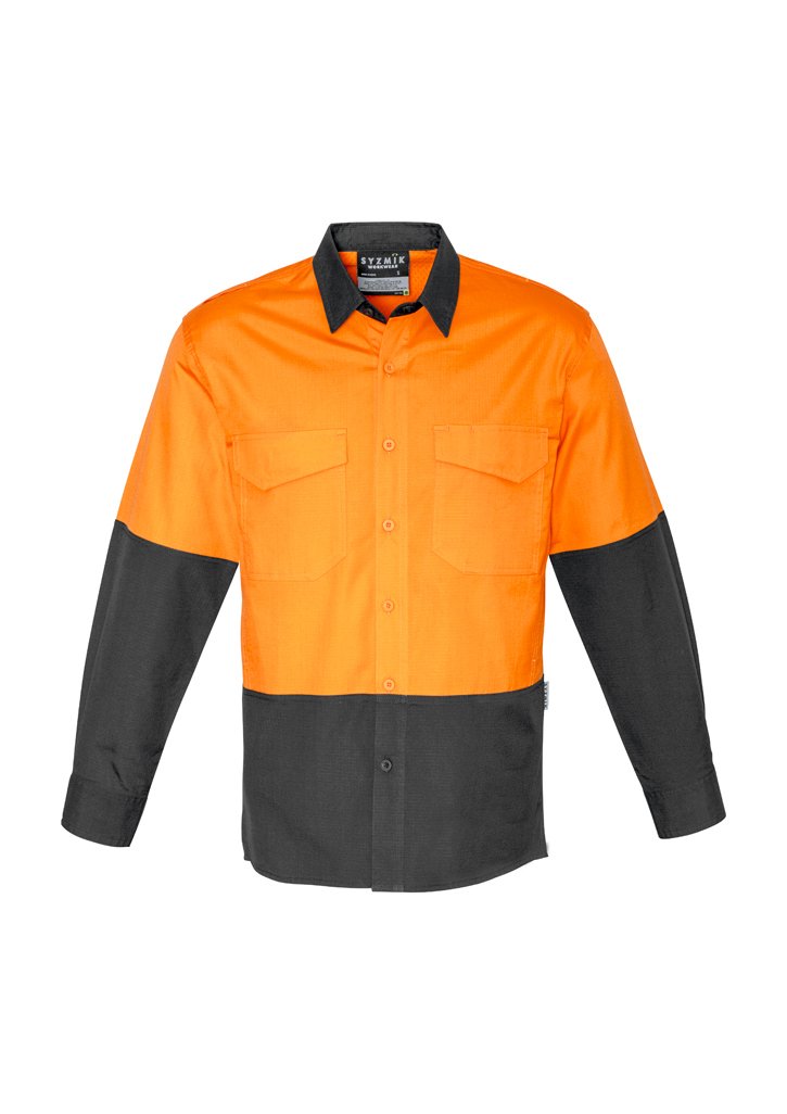 Shirt - Syzmik ZW128 Mens Rugged Cooling Hi Vis Spliced Shirt