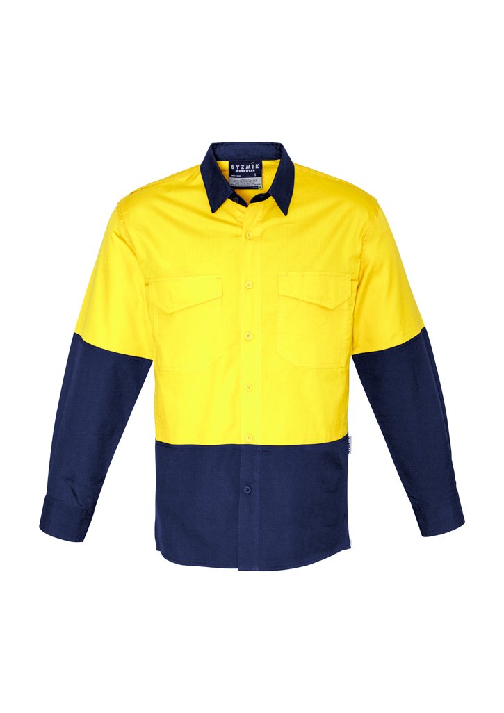 Shirt - Syzmik ZW128 Mens Rugged Cooling Hi Vis Spliced Shirt