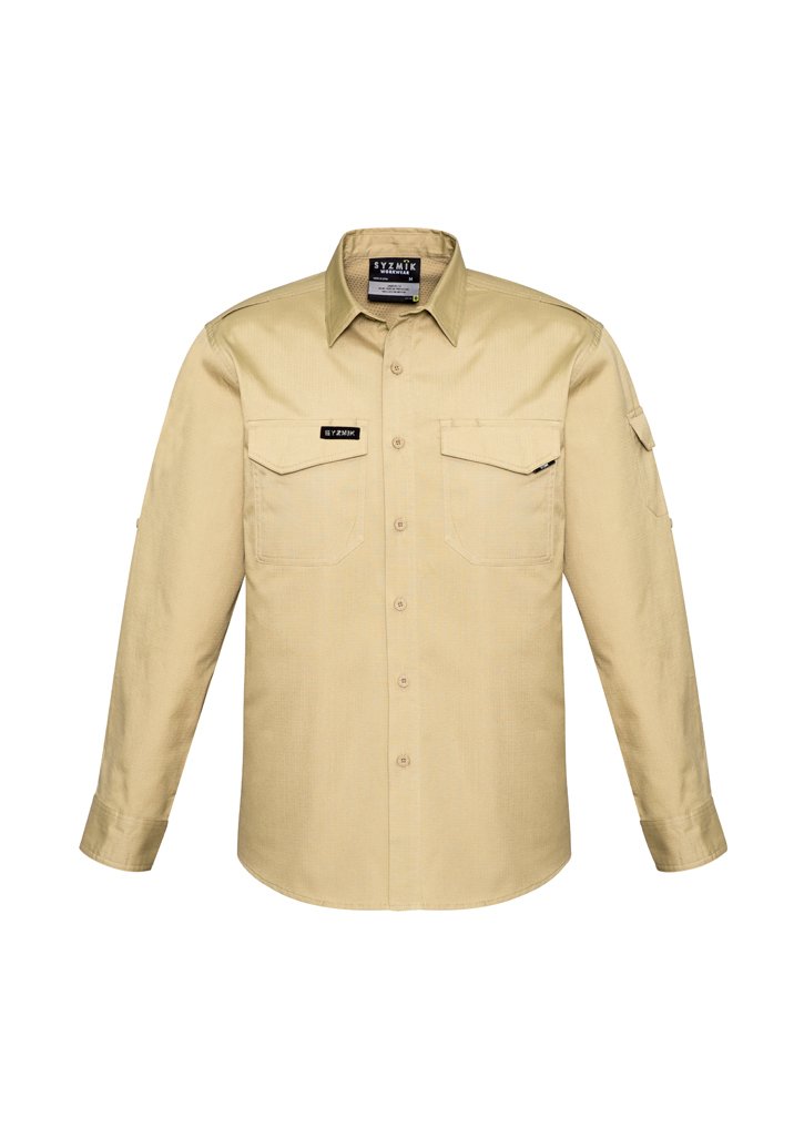 Shirt - Syzmik ZW400 Mens Rugged Cooling Mens L/S Shirt