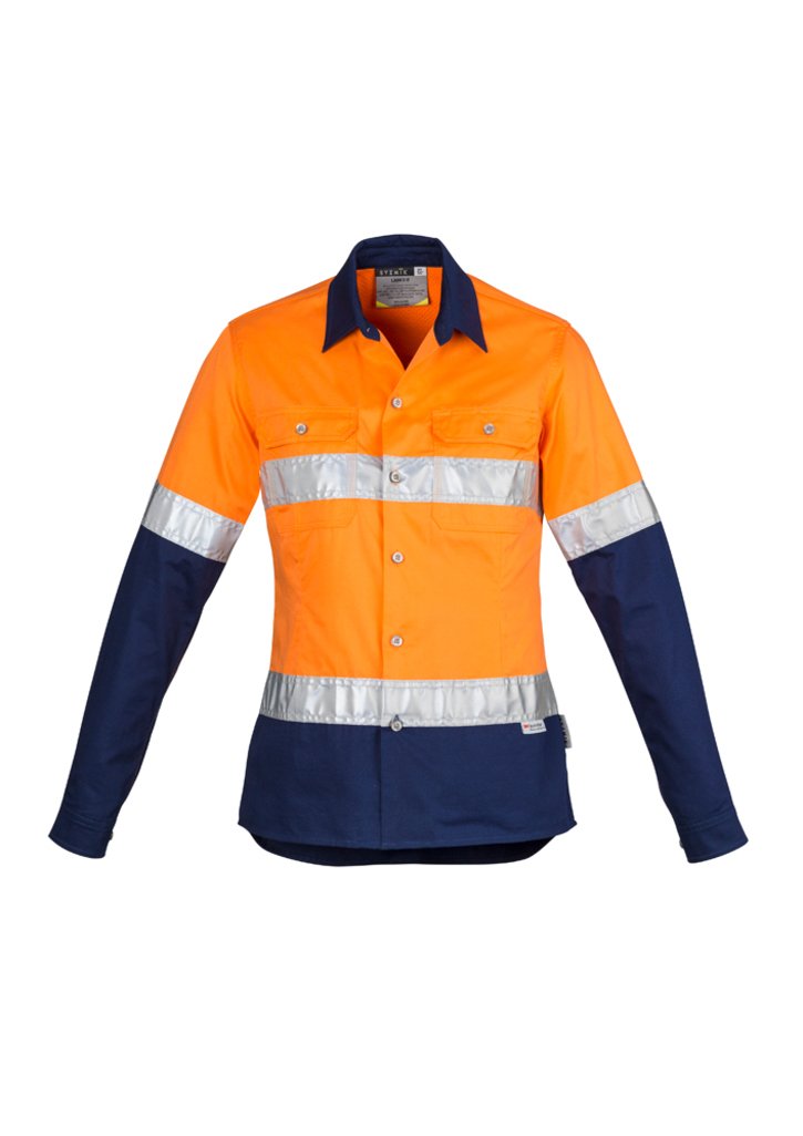 Shirt - Syzmik ZWL123 Womens Hi Vis Spliced Industrial Shirt - Hoop Taped