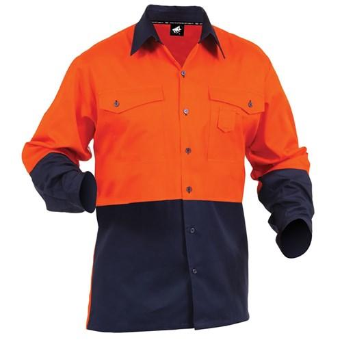 Shirts - Shirt Day Only Cotton Orange/Navy (SDBCO)