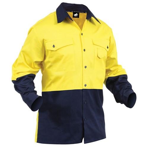 Shirts - Shirt Day Only Cotton Yellow/Navy (SDBCO)